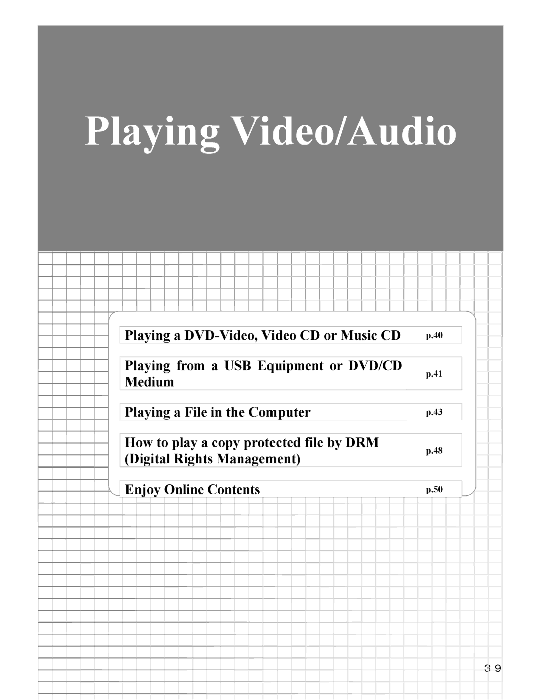 I-O Display Systems SRDVD-100U user manual Playing Video/Audio 