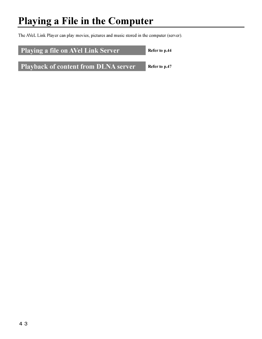 I-O Display Systems SRDVD-100U user manual Playing a File in the Computer 