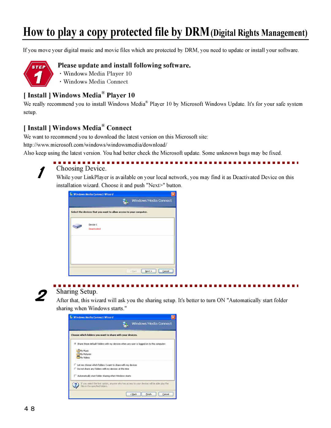 I-O Display Systems SRDVD-100U user manual Please update and install following software, Install Windows Media Player 