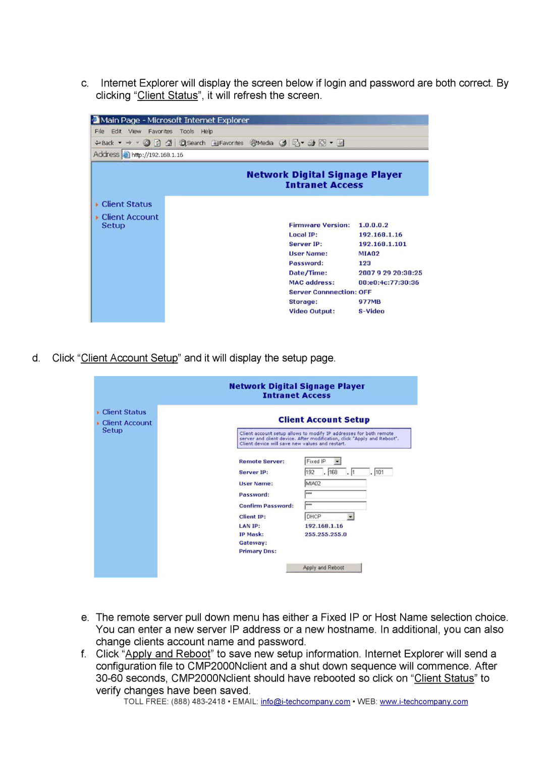 I-Tech Company CMP2000N manual 