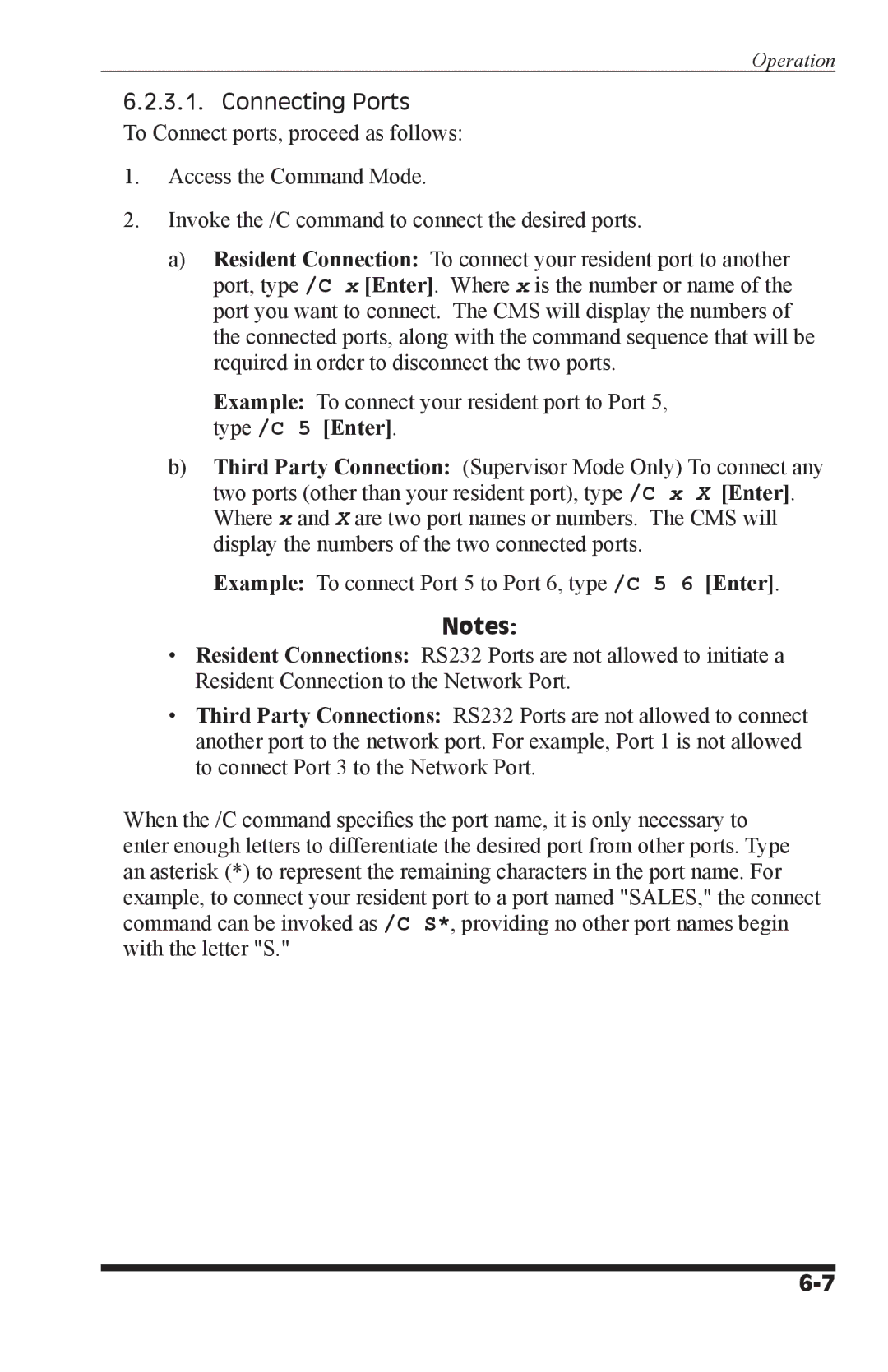 I-Tech Company CMS 6R4 Series manual Connecting Ports 