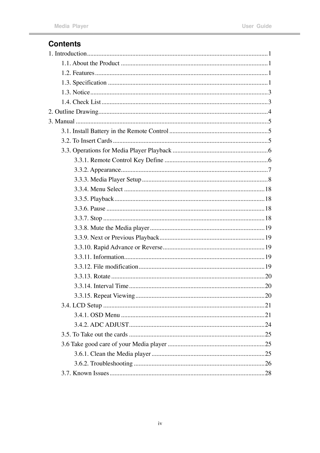 I-Tech Company MP3 Headphone manual Contents 