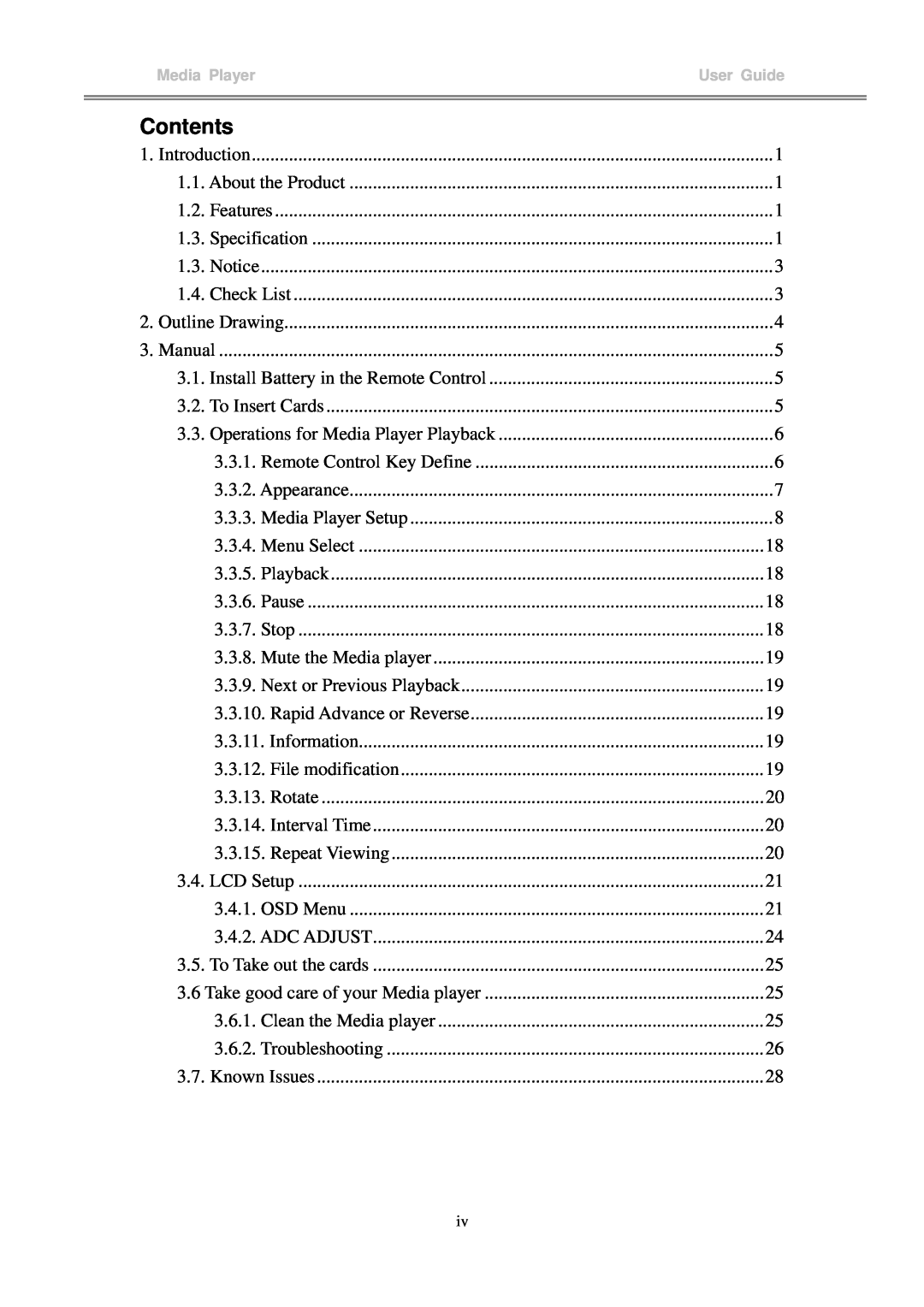 I-Tech Company MP3 Headphone manual Contents 