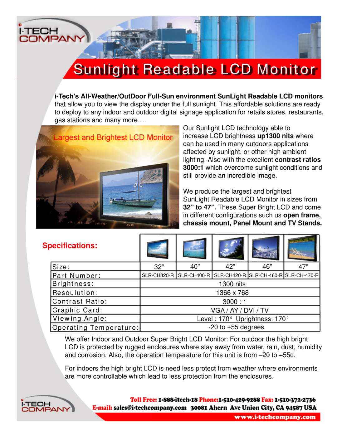 I-Tech Company SLR-CH420-R, SLR-CH-460-R, SLR-CH400-R, SLR-CH-470-R, SLR-CH320-R specifications 