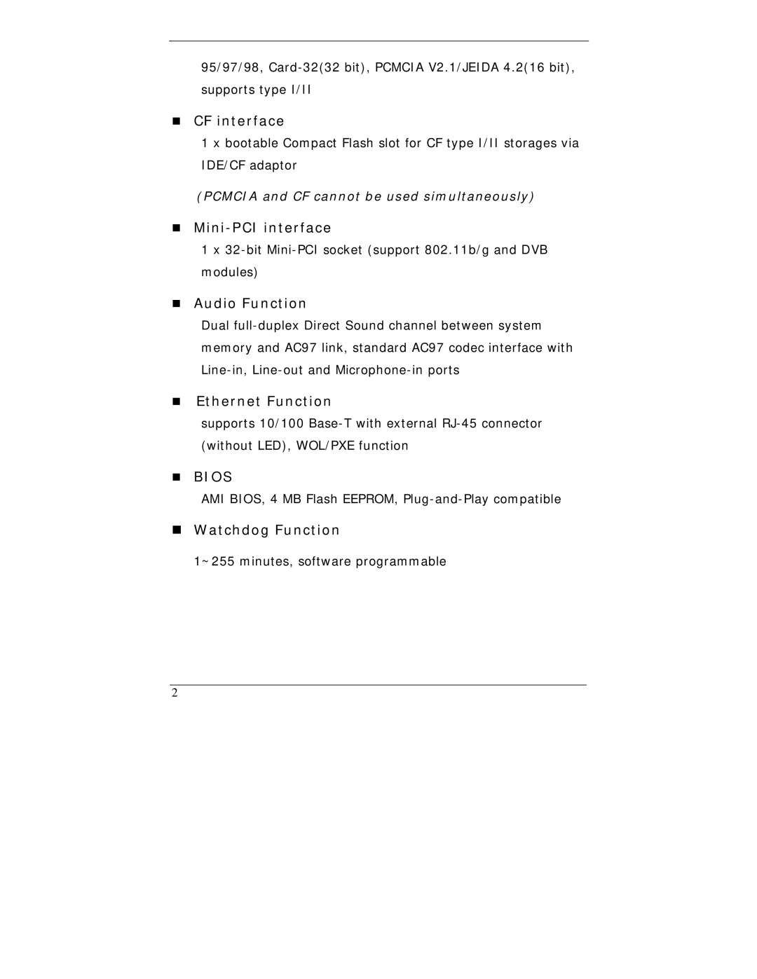 I-Tech Company WBX-6200F-V user manual „ Bios 