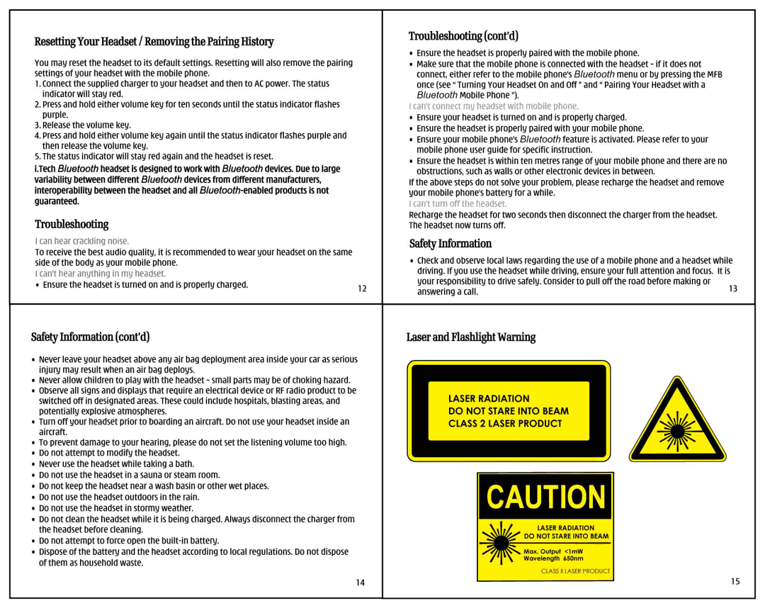 i. Tech Dynamic BluePointer manual 