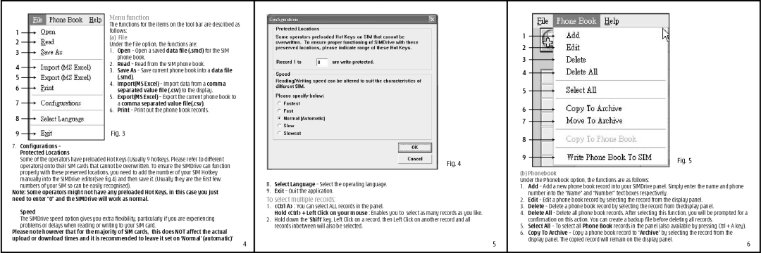 i. Tech Dynamic C51-A05042-XX manual Menu function, To select multiple records, Smd, Comma separated value file.csv, Speed 