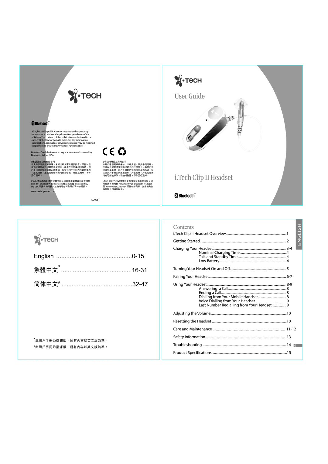 i. Tech Dynamic Clip II manual 