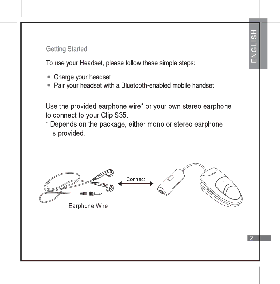 i. Tech Dynamic Clip S35 manual Earphone Wire 