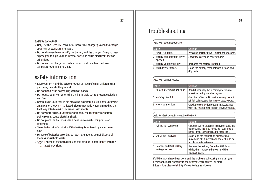 i. Tech Dynamic V25 manual 