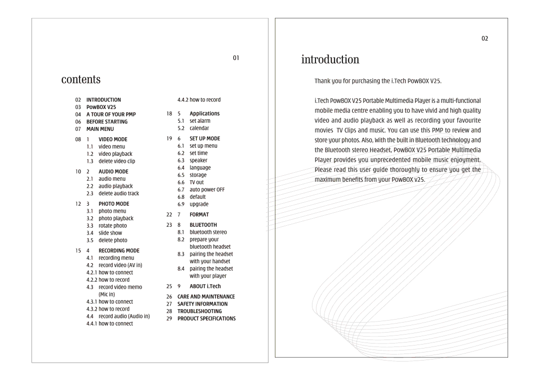 i. Tech Dynamic V25 manual 