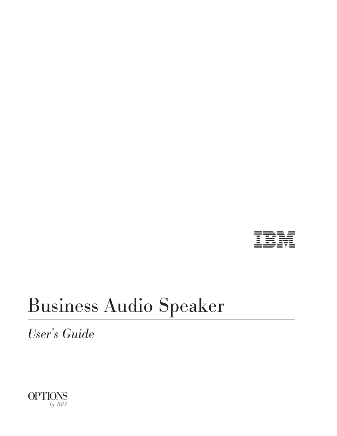 IBM 05L1596 manual Business Audio Speaker 