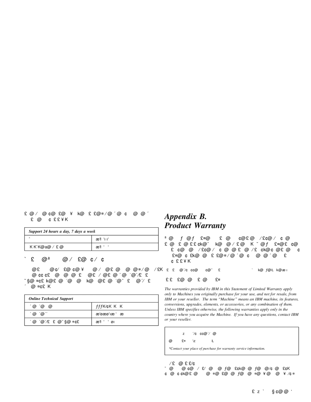 IBM 05L1596 manual Appendix B 