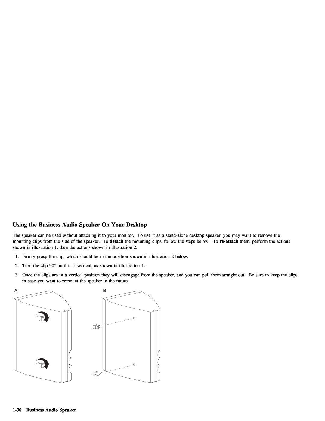 IBM 05L1596 manual 1-30Business Audio Speaker, Your, Using 