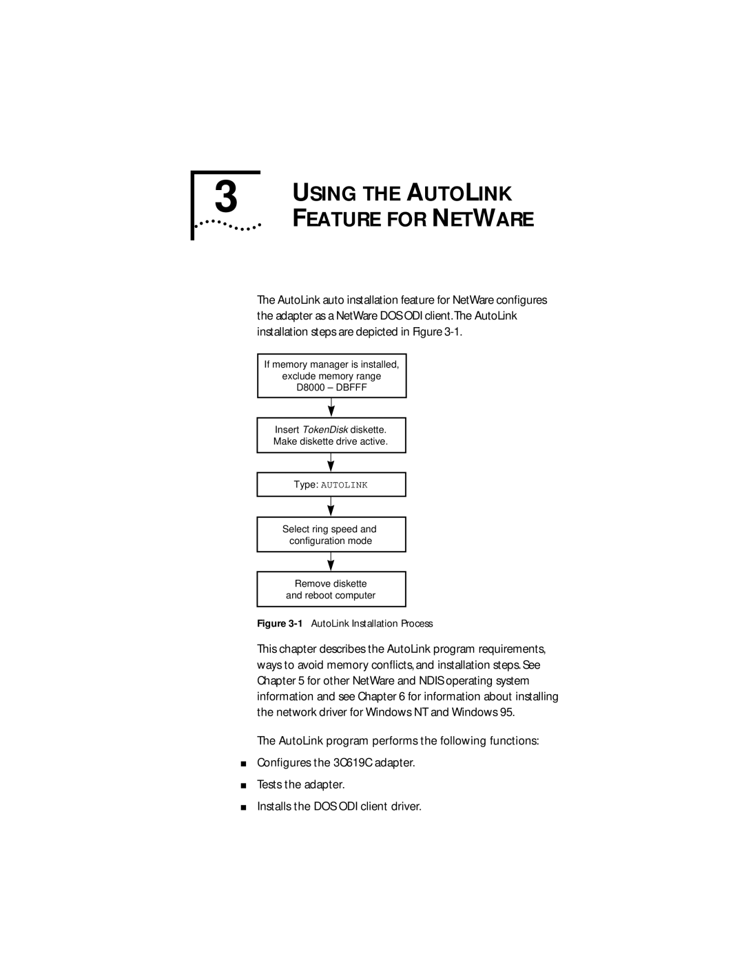 IBM 09-0572-000 manual Using the Auto Link, Feature for NET Ware 