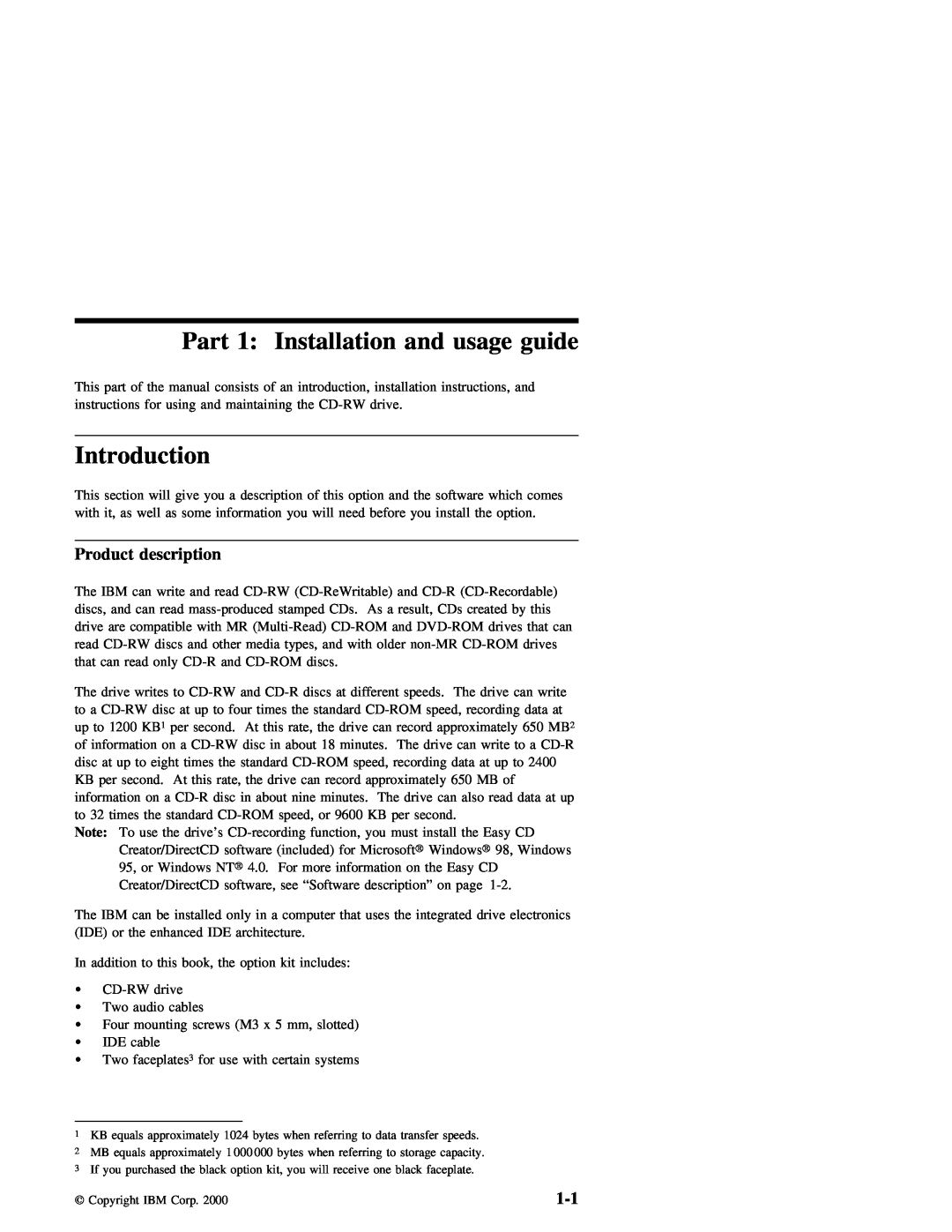IBM 09N4076 manual Installation, usage, guide, Introduction, Part 