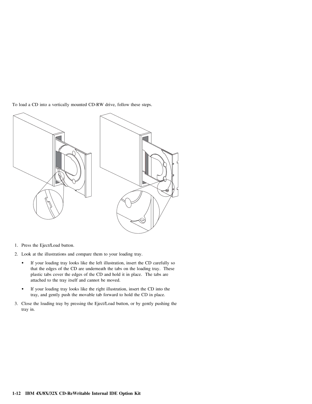 IBM 09N4076 Looks, Left Illustration Insert, Edges Are, Tray These Plastic Tabs Cover, Hold Place Tabs Are, Into Tray 