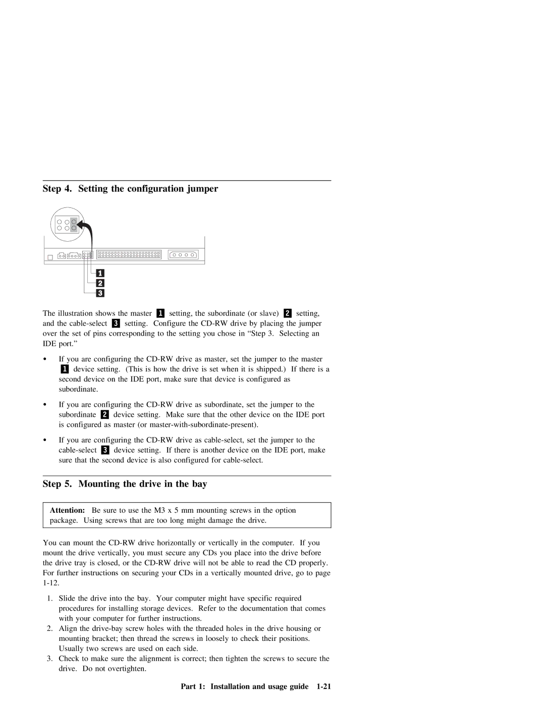 IBM 09N4076 manual Shows, Master Set, Setting This, Second device on the IDE port, That Other Device, For Cable-select, Bay 