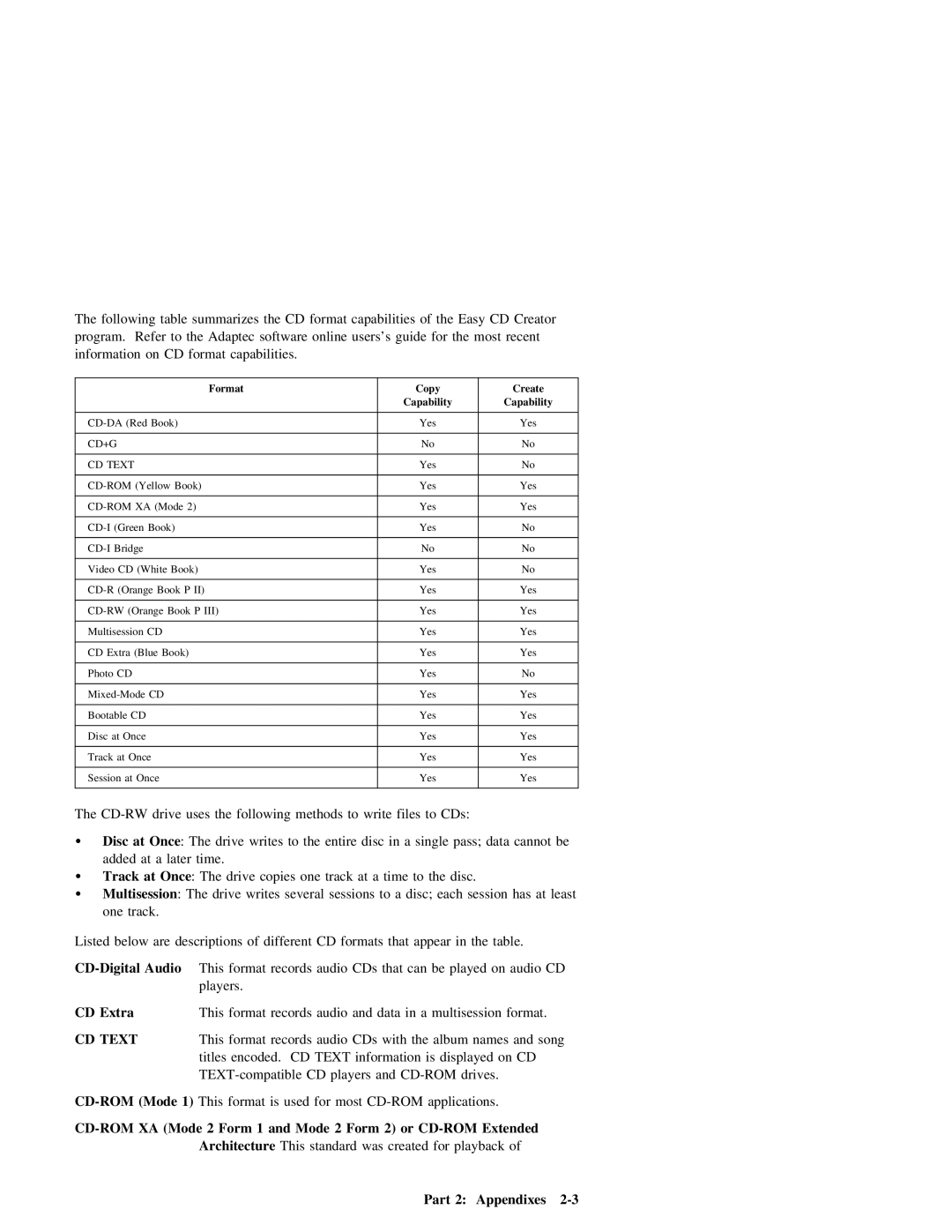 IBM 09N4076 manual Audio, Extra, Mode Form 1 