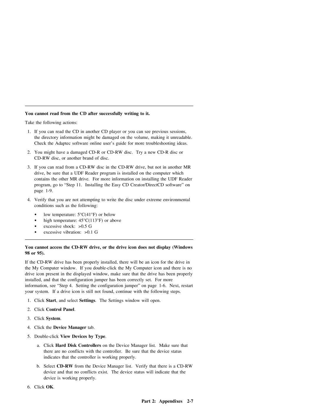 IBM 09N4076 manual Access, Drive, Not Display Windows, Double-clickView Devices by Type, Disk 