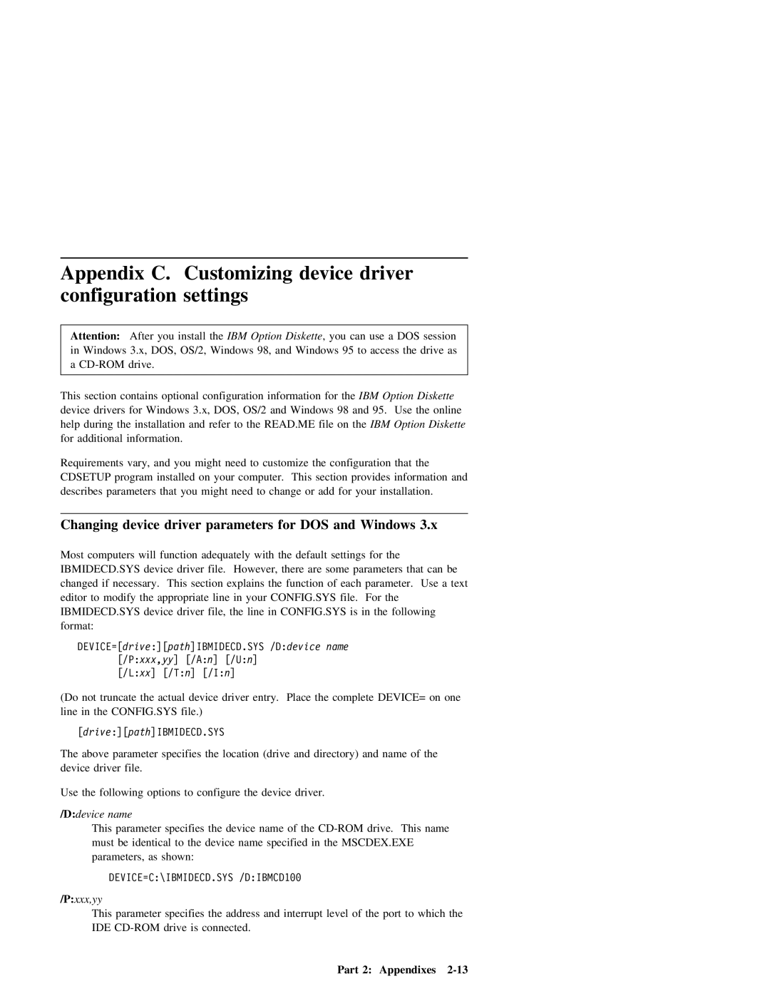 IBM 09N4076 manual Settings, Configuration, For 