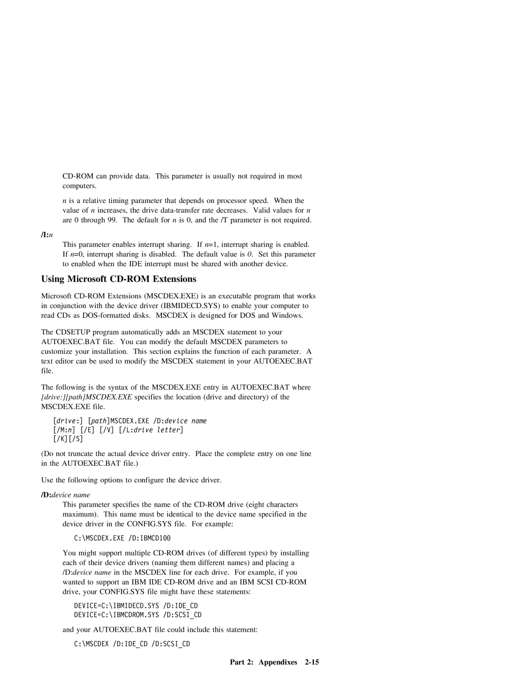 IBM 09N4076 Usually, Relative, Value Increases, Drive, Valid, Set This Parameter, With Device, Disks, File. You, Statement 