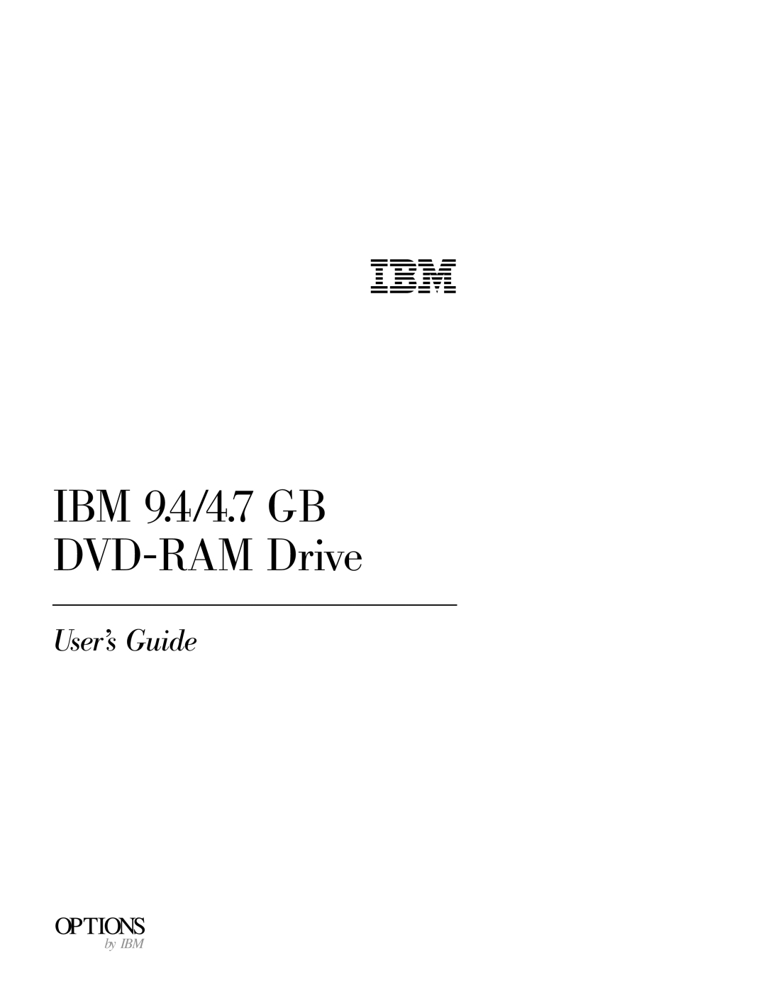 IBM 09N4153 manual IBM 9.4/4.7 GB DVD-RAM Drive 