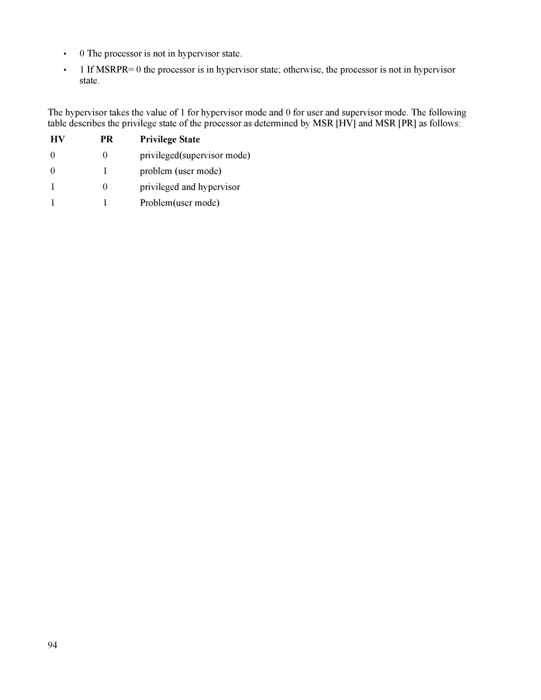 IBM 10 SP1 EAL4 manual Privilege State 