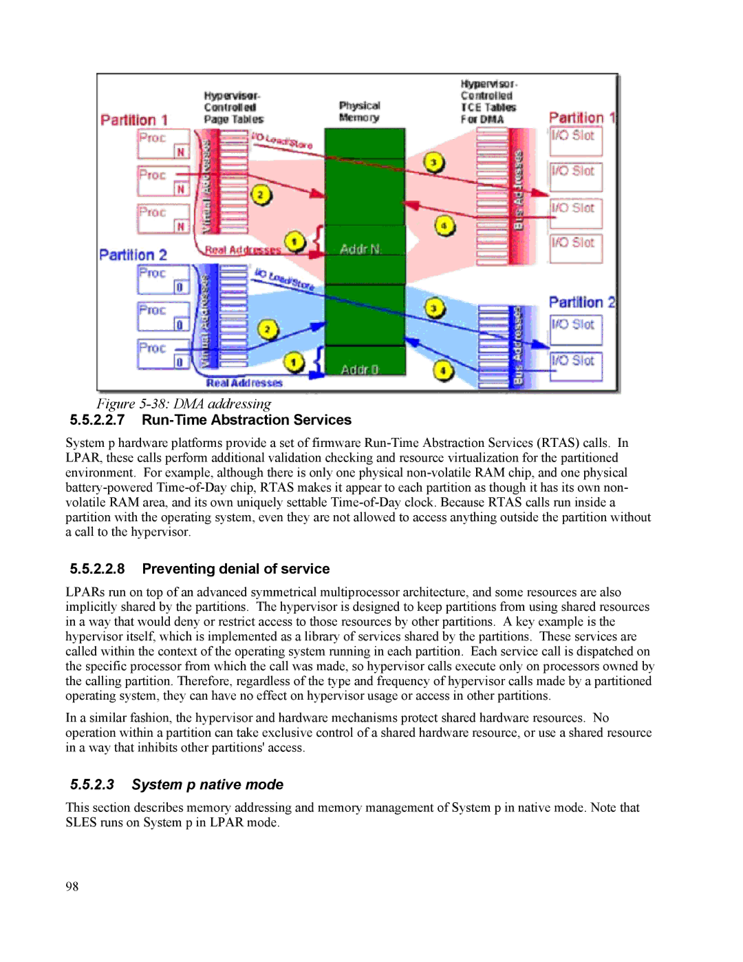 IBM 10 SP1 EAL4 manual Run-Time Abstraction Services, Preventing denial of service, System p native mode 