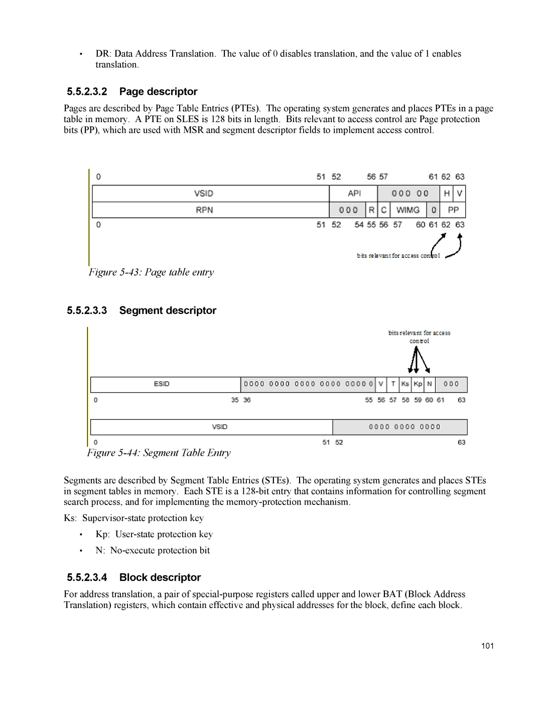 IBM 10 SP1 EAL4 manual Descriptor, Segment descriptor, Block descriptor 