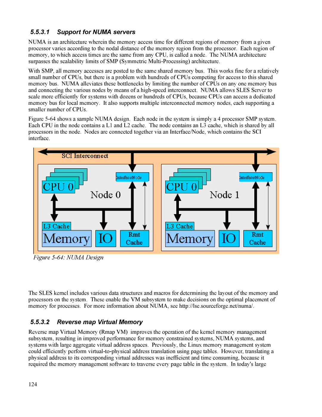 IBM 10 SP1 EAL4 manual Support for Numa servers, Reverse map Virtual Memory 