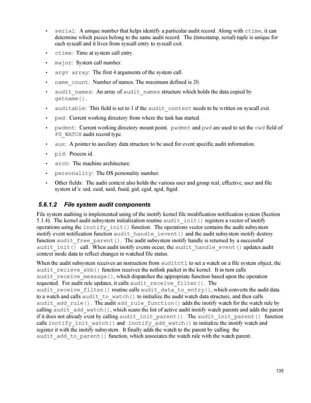 IBM 10 SP1 EAL4 manual File system audit components 