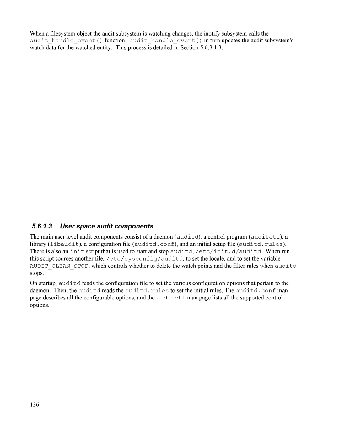 IBM 10 SP1 EAL4 manual User space audit components 