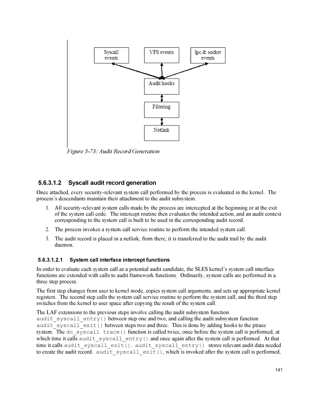 IBM 10 SP1 EAL4 manual Audit Record Generation, Syscall audit record generation 