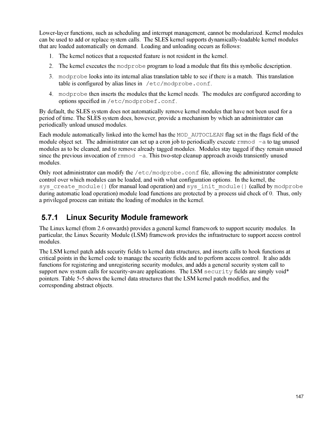 IBM 10 SP1 EAL4 manual Linux Security Module framework 