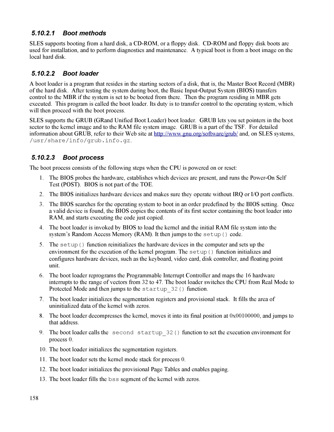 IBM 10 SP1 EAL4 manual Boot methods, Boot loader, Boot process 