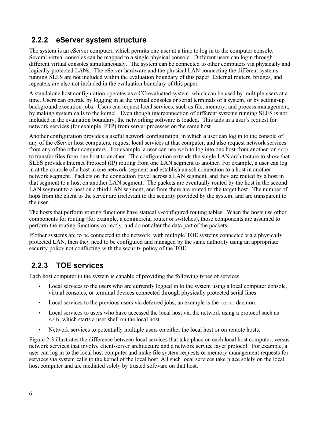 IBM 10 SP1 EAL4 manual EServer system structure, TOE services 