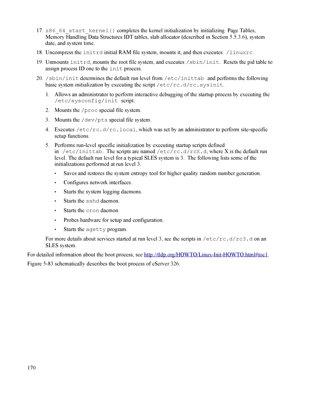 IBM 10 SP1 EAL4 manual 83schematically describes the boot process of eServer 170 