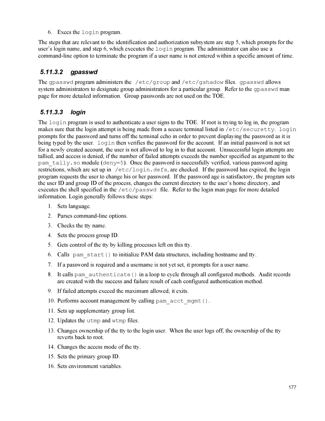 IBM 10 SP1 EAL4 manual Gpasswd, Login 