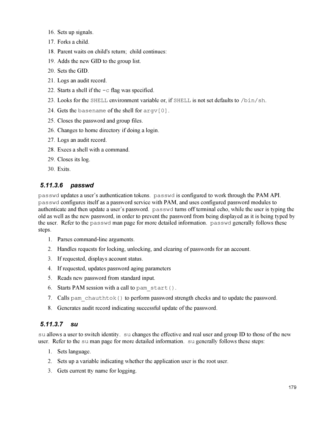 IBM 10 SP1 EAL4 manual Passwd, 11.3.7 su 