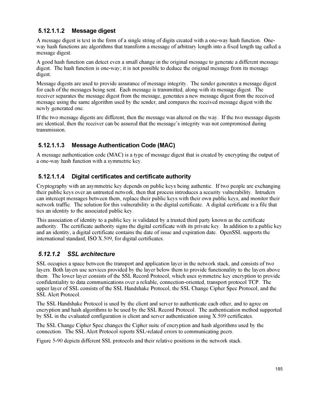 IBM 10 SP1 EAL4 manual Message digest, Message Authentication Code MAC, Digital certificates and certificate authority 