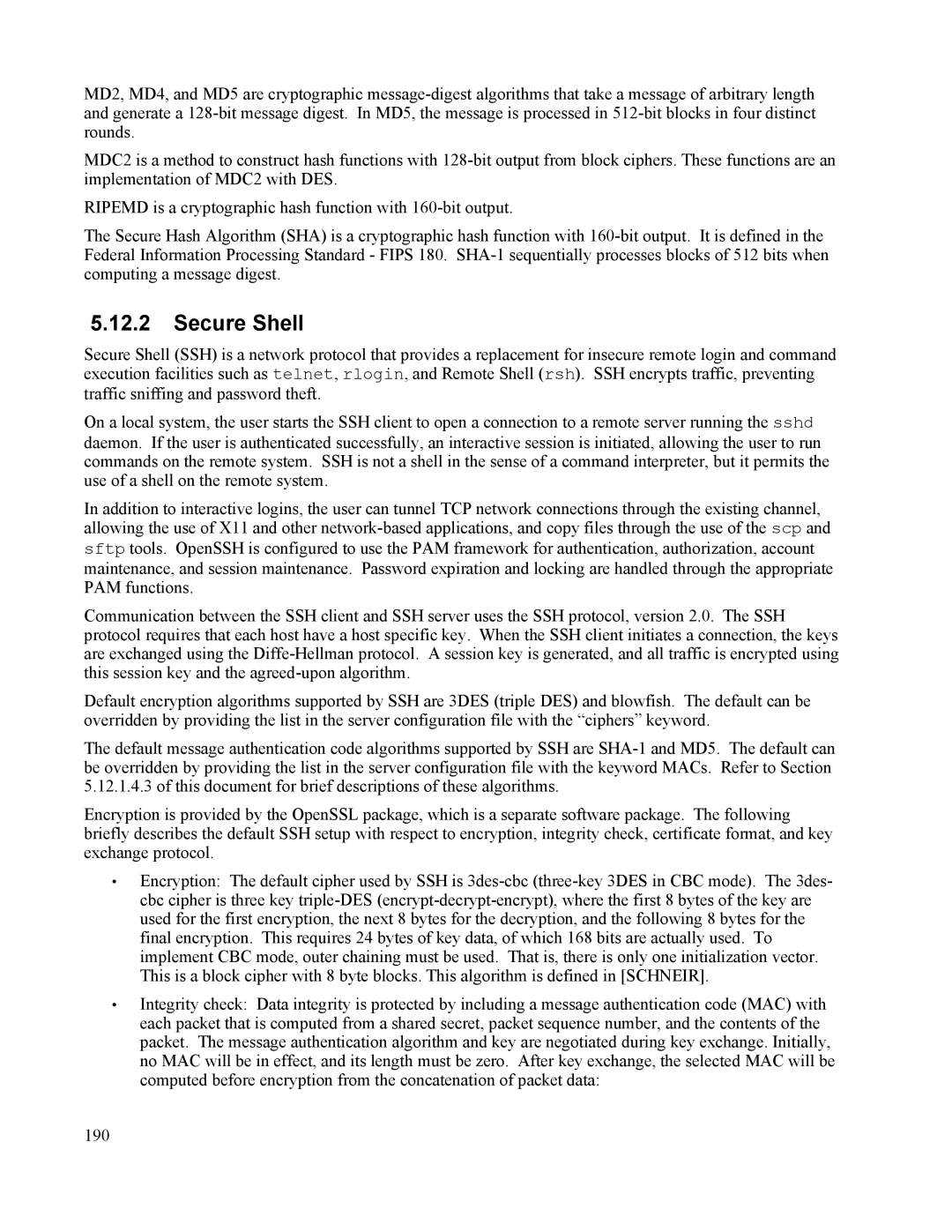 IBM 10 SP1 EAL4 manual Secure Shell 