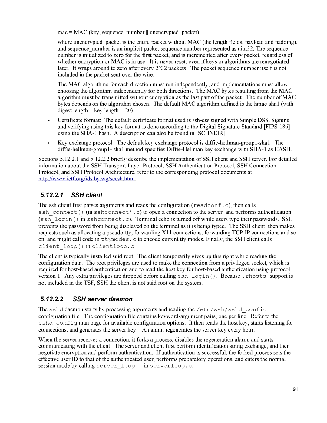 IBM 10 SP1 EAL4 manual SSH client, SSH server daemon 