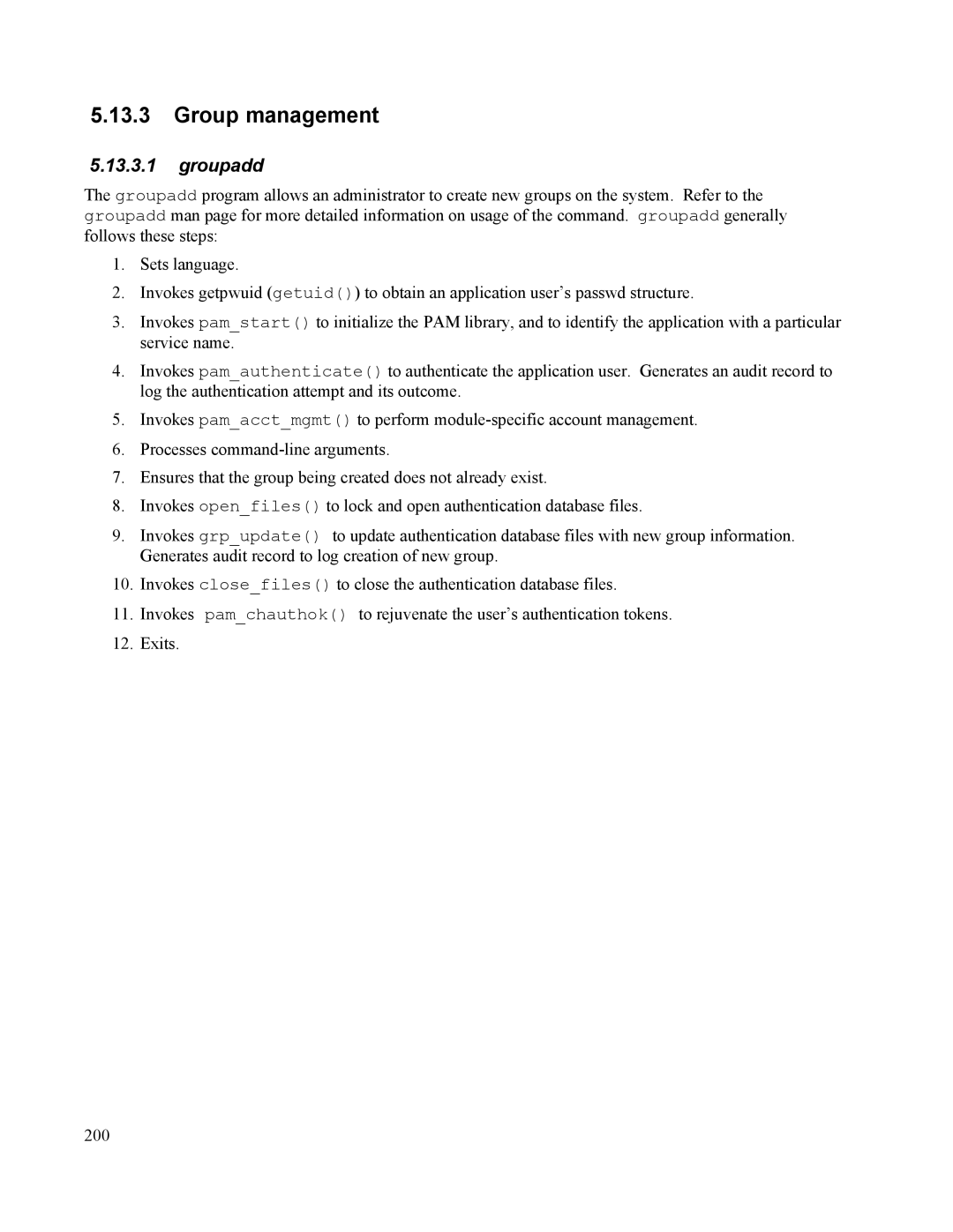 IBM 10 SP1 EAL4 manual Group management, Groupadd 