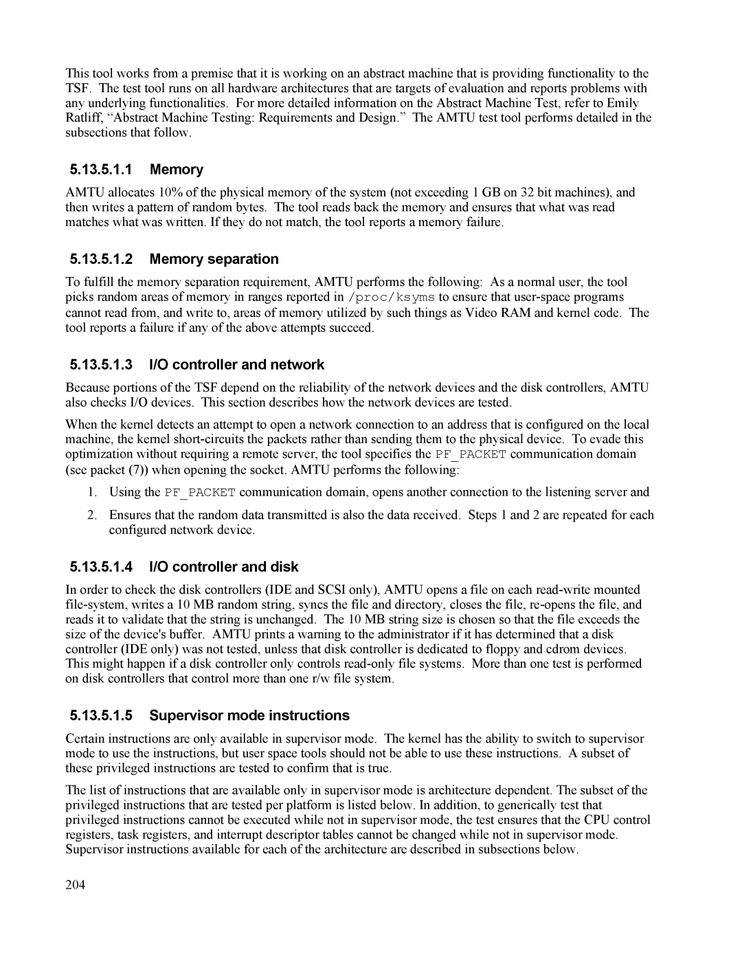 IBM 10 SP1 EAL4 manual Memory separation, 13.5.1.3 I/O controller and network, 13.5.1.4 I/O controller and disk 