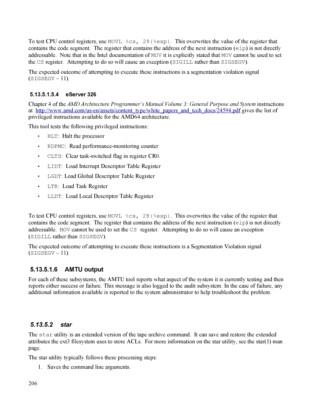 IBM 10 SP1 EAL4 manual Amtu output, Star 