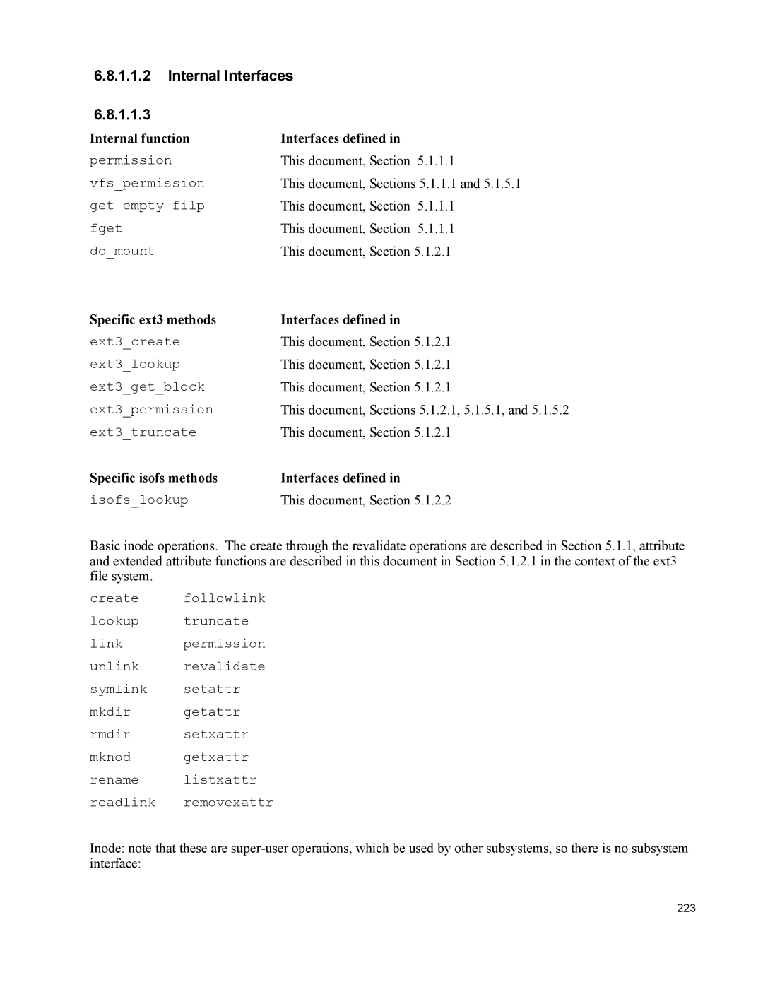 IBM 10 SP1 EAL4 manual Internal Interfaces 1.1.3, Internal function Interfaces defined 