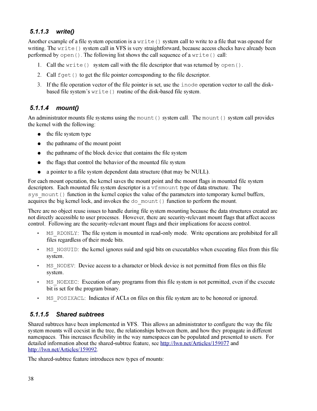 IBM 10 SP1 EAL4 manual Write, Mount, Shared subtrees 