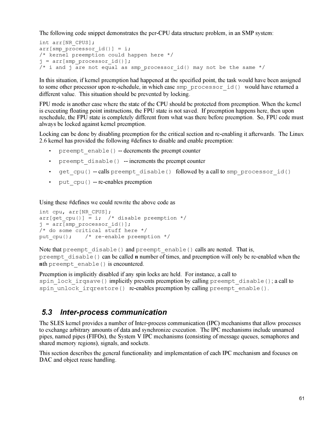 IBM 10 SP1 EAL4 manual Inter-process communication 