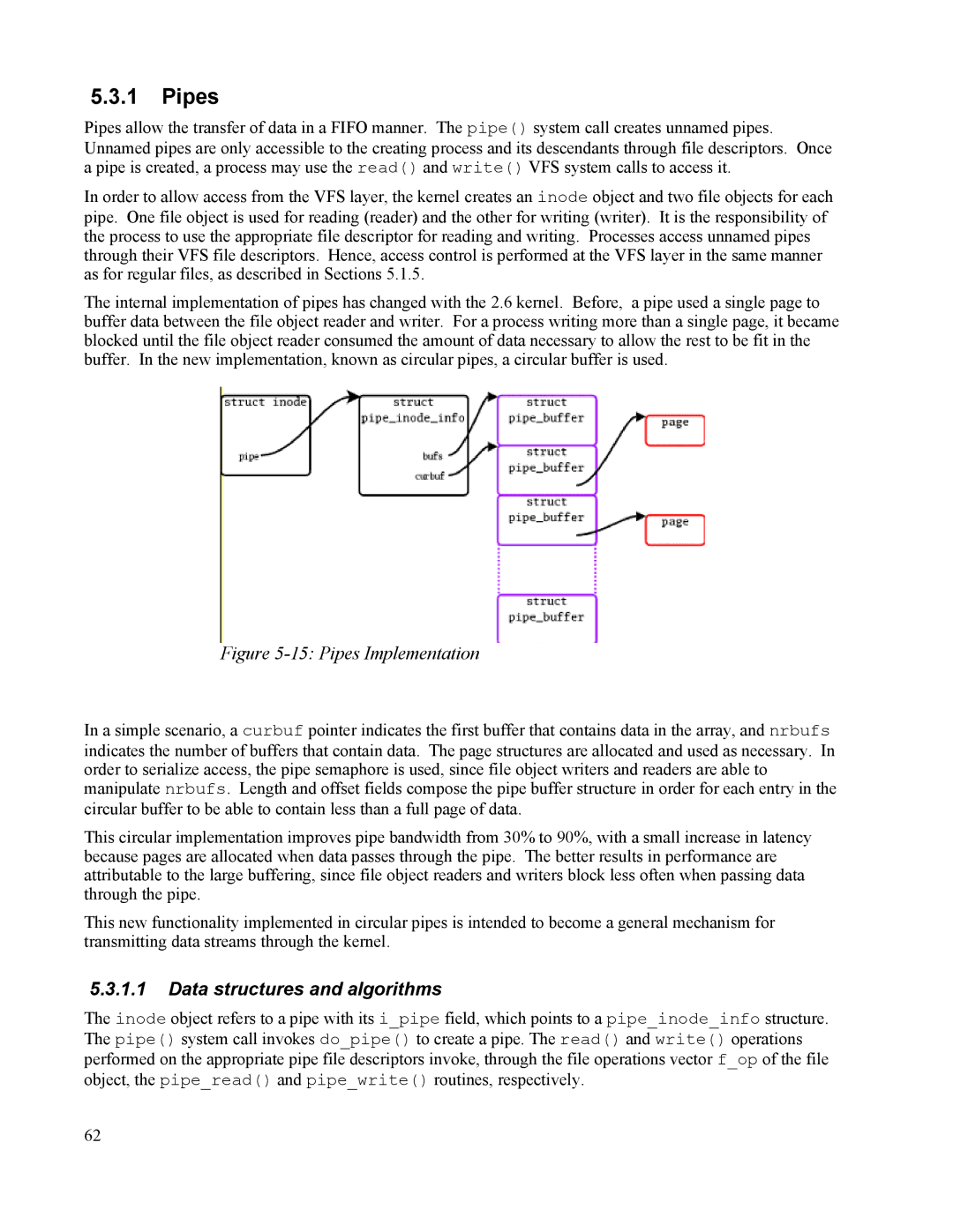 IBM 10 SP1 EAL4 manual Pipes, Data structures and algorithms 